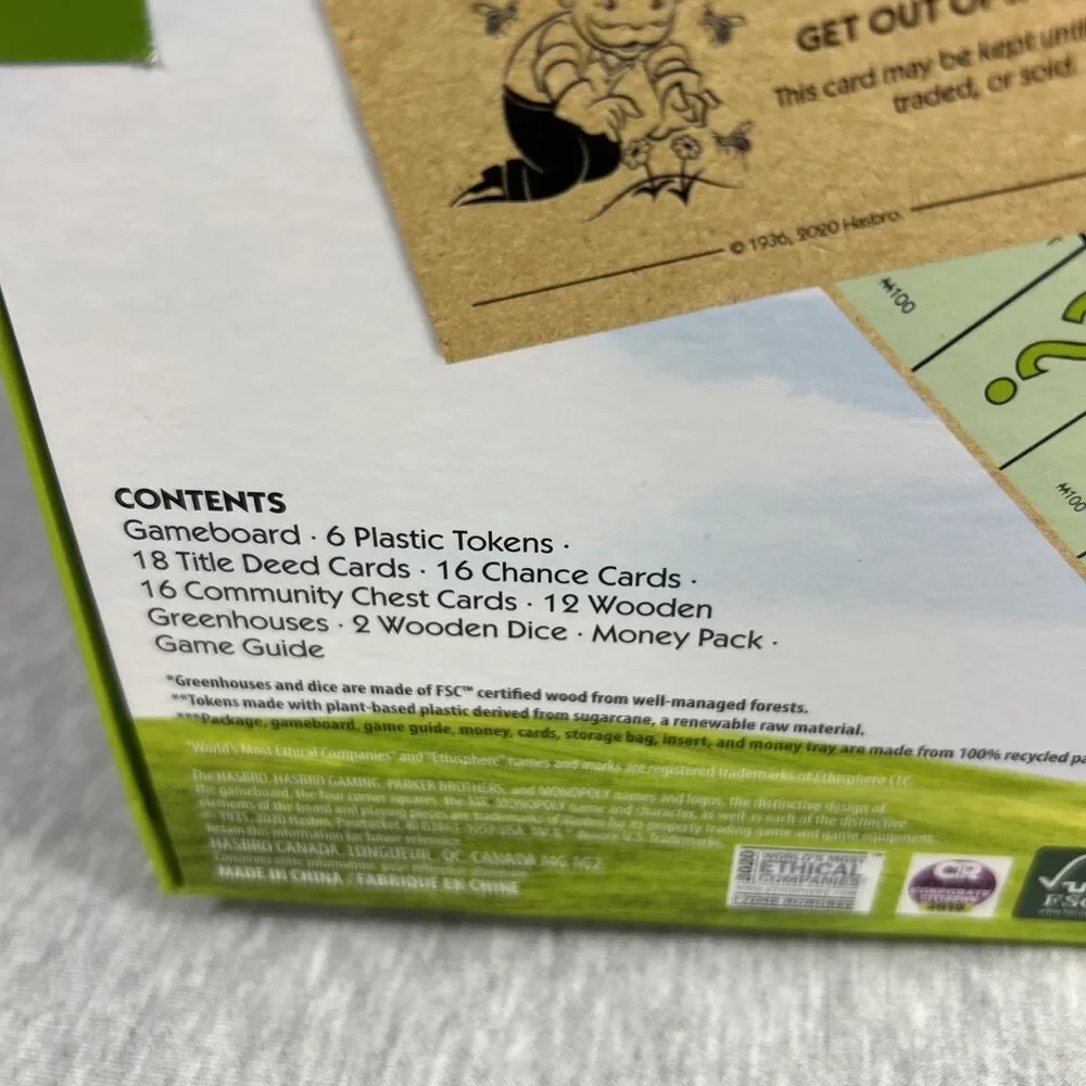 Hasbro Monopoly Go Green Edition Board Game - Picture 7 of 10